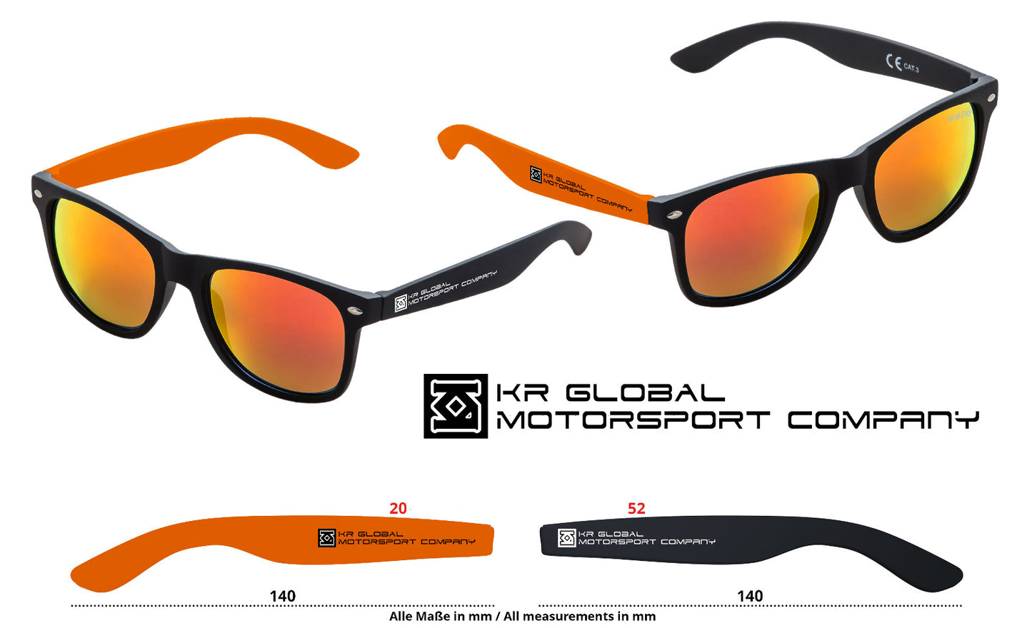 KR Global Brillen Orange Edition